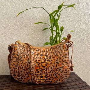 💥💥💥💖💖BRAHMIN💖💖 Shayna Leopard Cub Melbourne Genuine Leather Crossbody bag